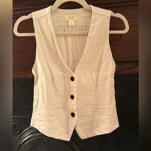 Anthropologie Maeve Cream Vest